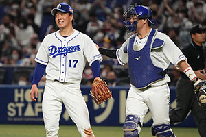 2試合続けての完投勝利で2勝目を挙げた柳投手