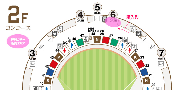 バンテリンドーム 6ゲート